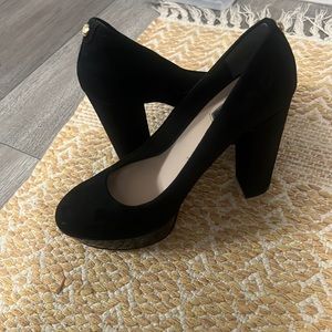 GUESS black suede stilettos